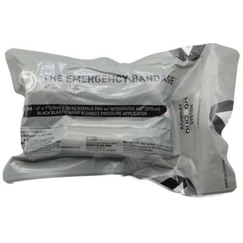 Israeli Emergency Bandage, Black, 4 inch, w/Pressure Bar