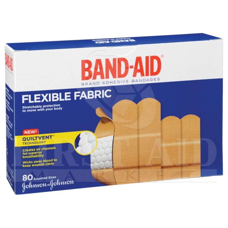 Band-aid Fabric Bandages, Assorted, 80 Box - First Aid Market