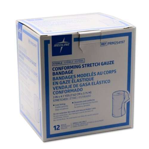 Medline Sterile Conform Stretch Gauze Bandage 7.62 cm x 3.75 m