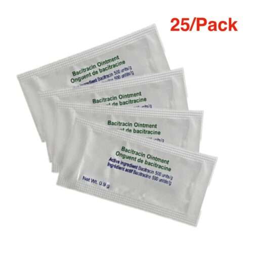 Bacitracin Zinc First Aid Antibiotic Ointment – 0.9 g, 25/Pack